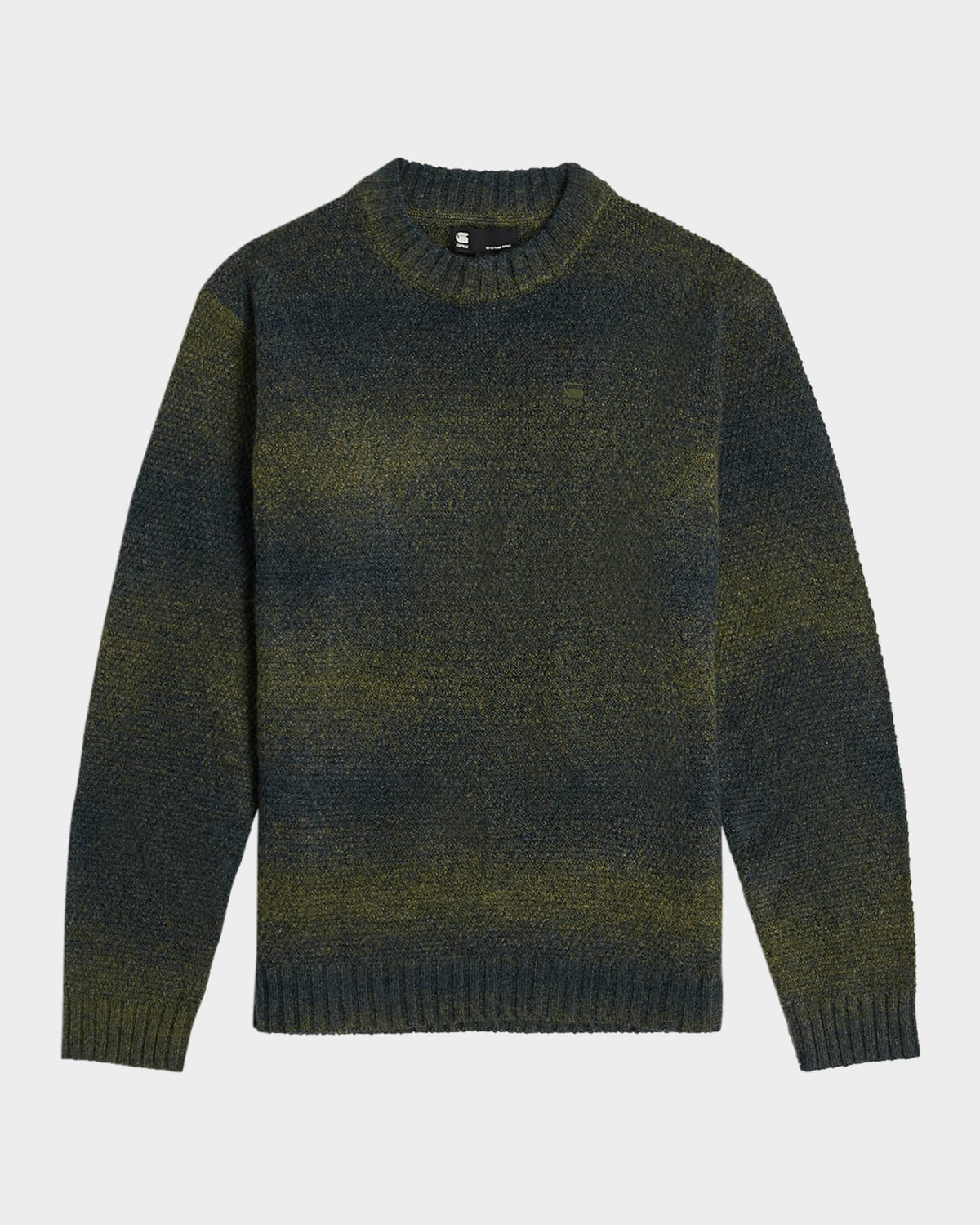 G-star Raw Men's Gradient Stripe Sweater In Dk Moss Gradient