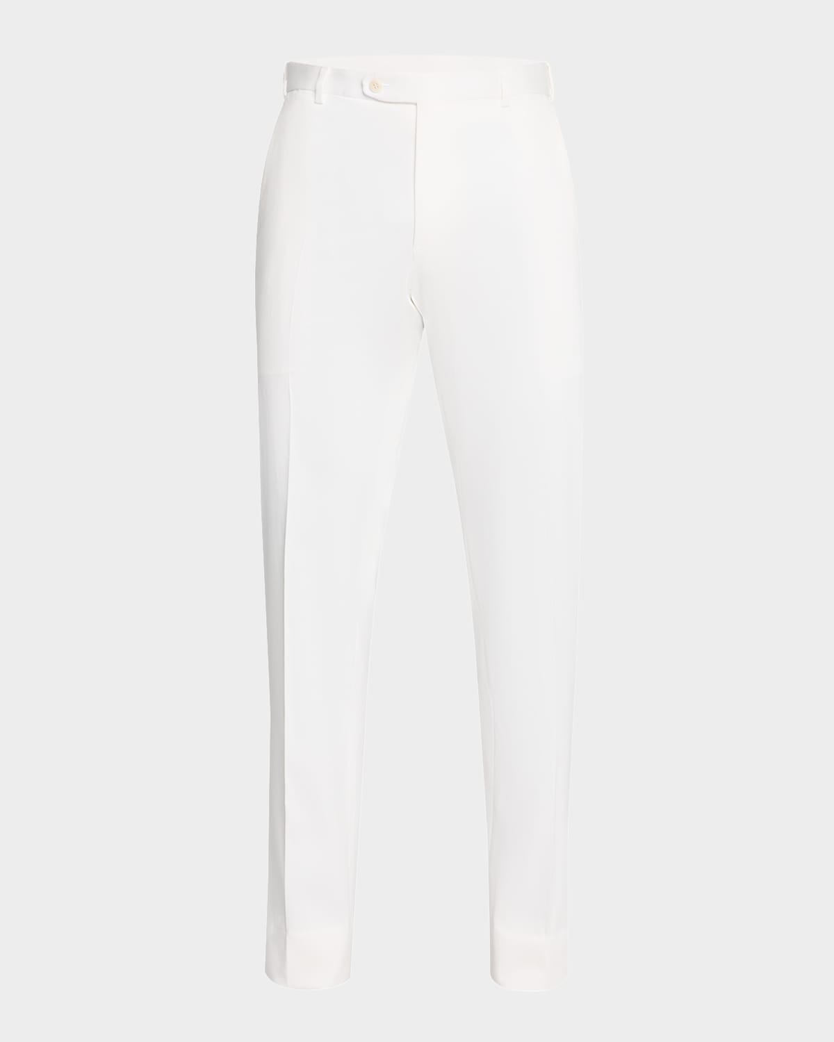 Brioni Men's Journey Flat-front Trousers In White
