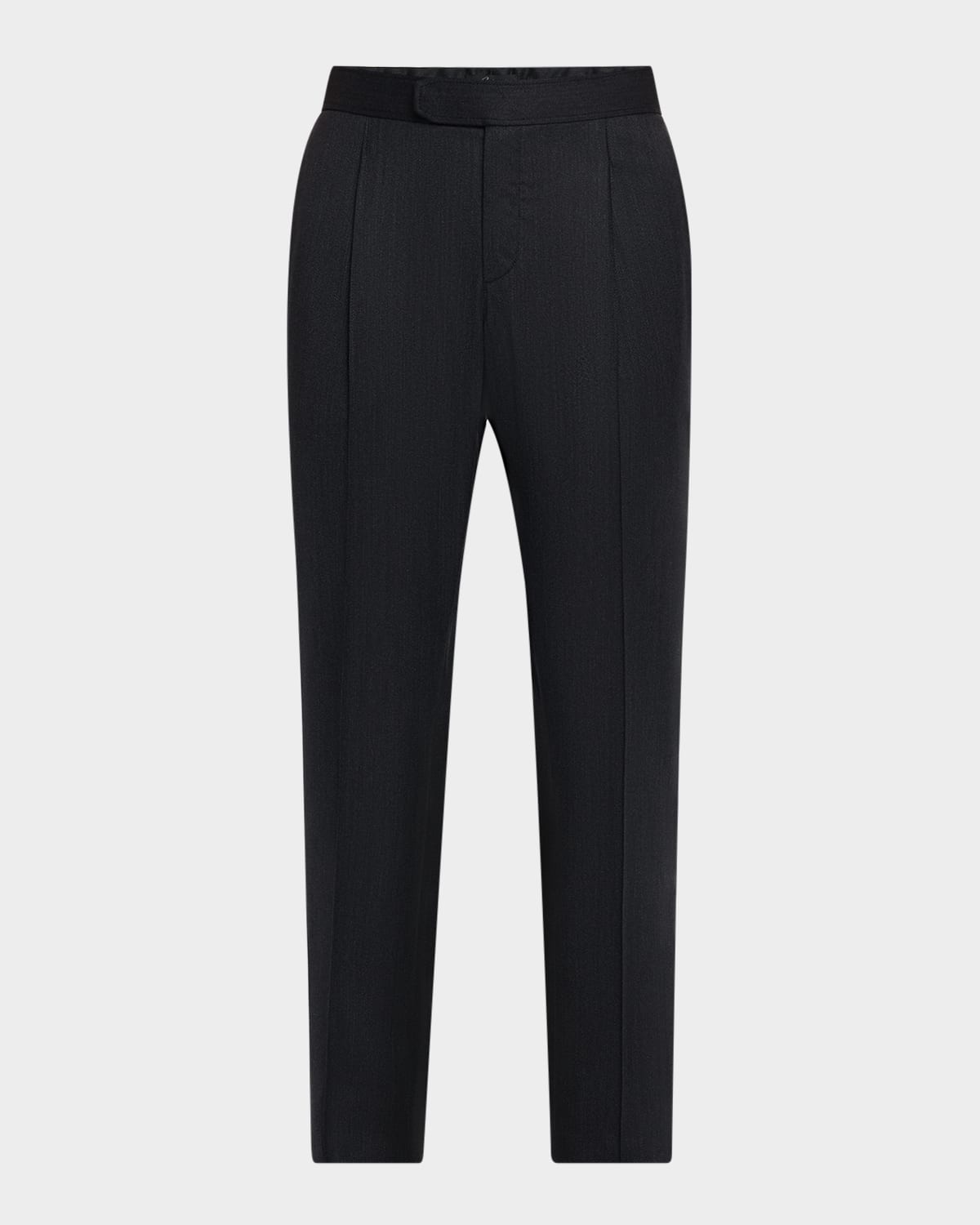 Brioni Men's Melbourne Wool Trousers In Anthracite