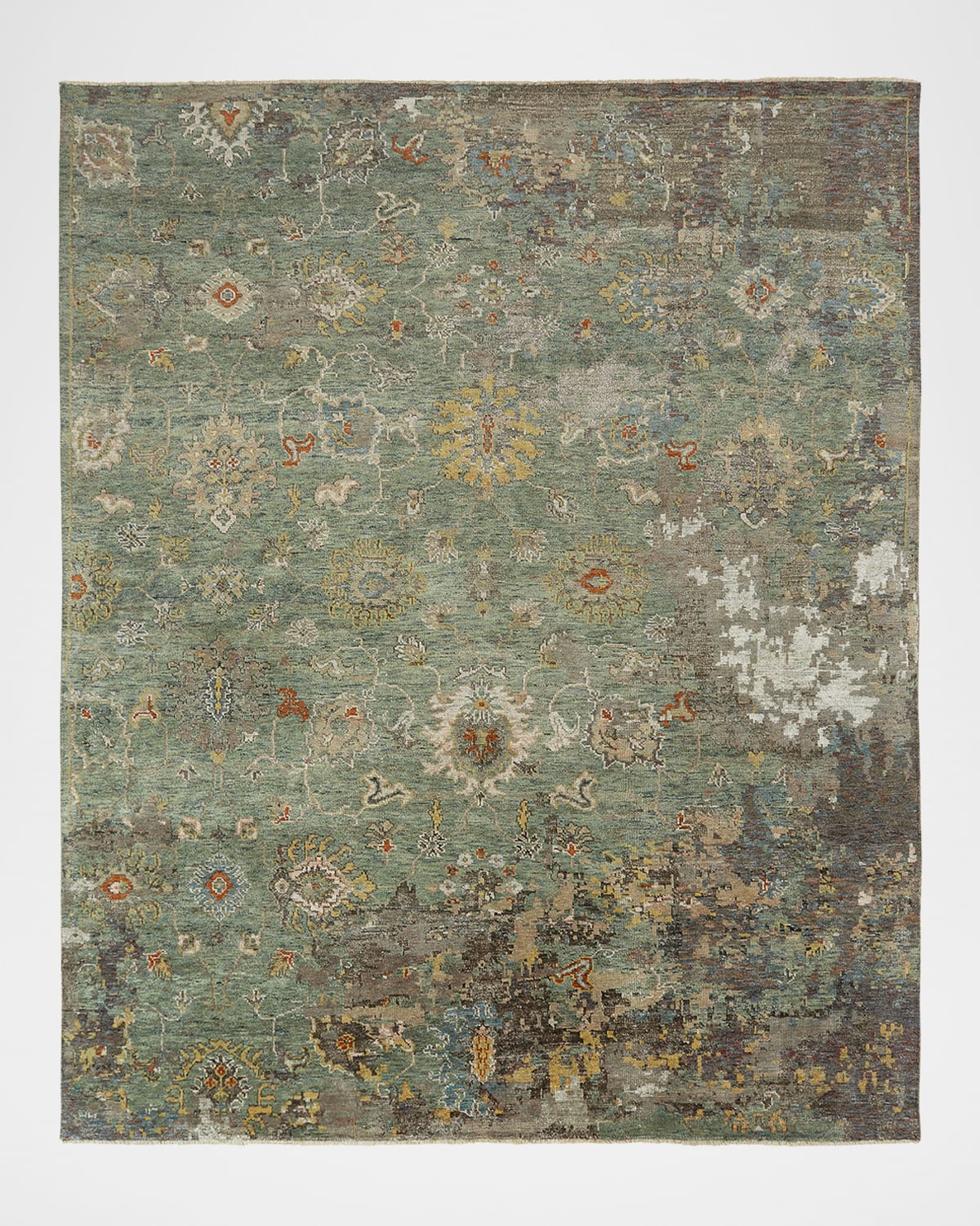 Shop Kalaty Rug Corporation Martyn Hand-knotted Rug, 12' X 15' In Green