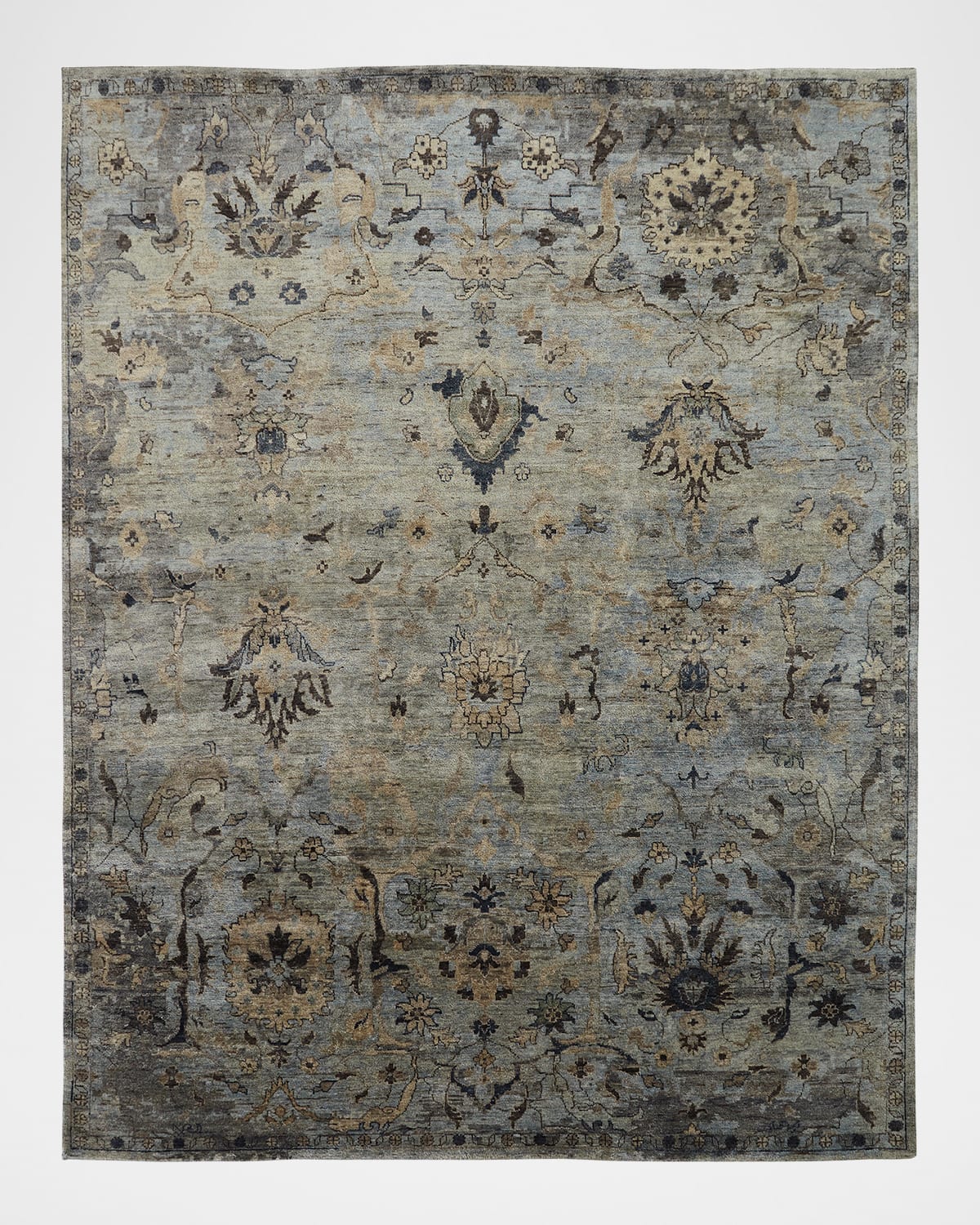 HAVEN & LOOM CYAN SKY HAND-KNOTTED RUG, 12' X 15' 