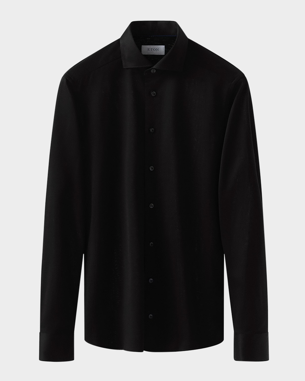Eton Men's Contemporary Fit Cotton Sport Shirt In Black
