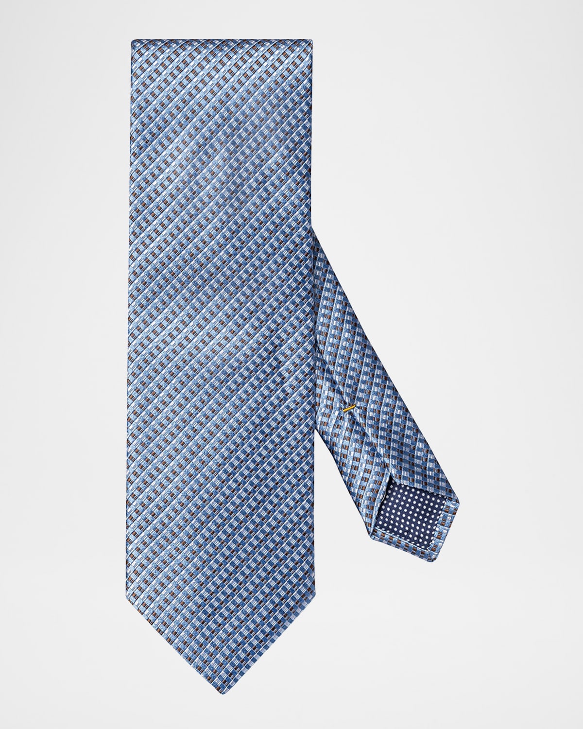 Eton Men's Woven Check Silk Tie In Pastel Blue