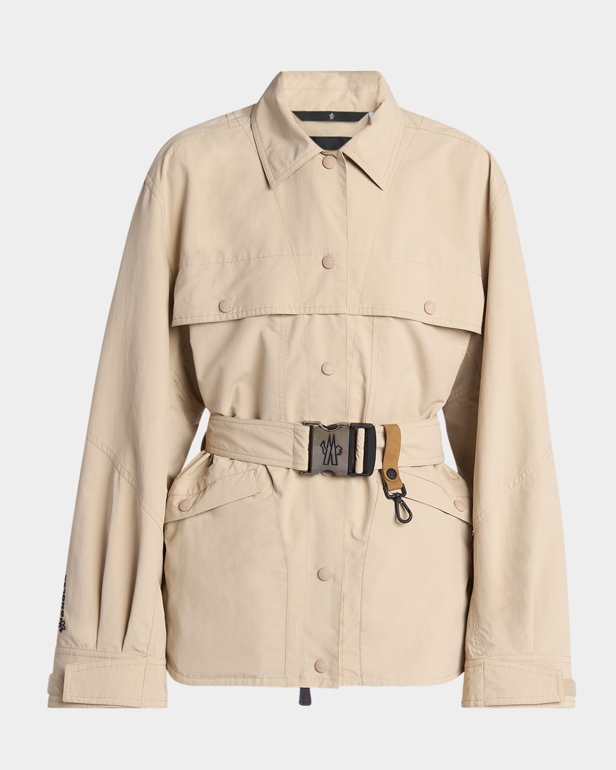 Moncler Veste Utilitaire Ceinturée Kaeng In Medium Beige