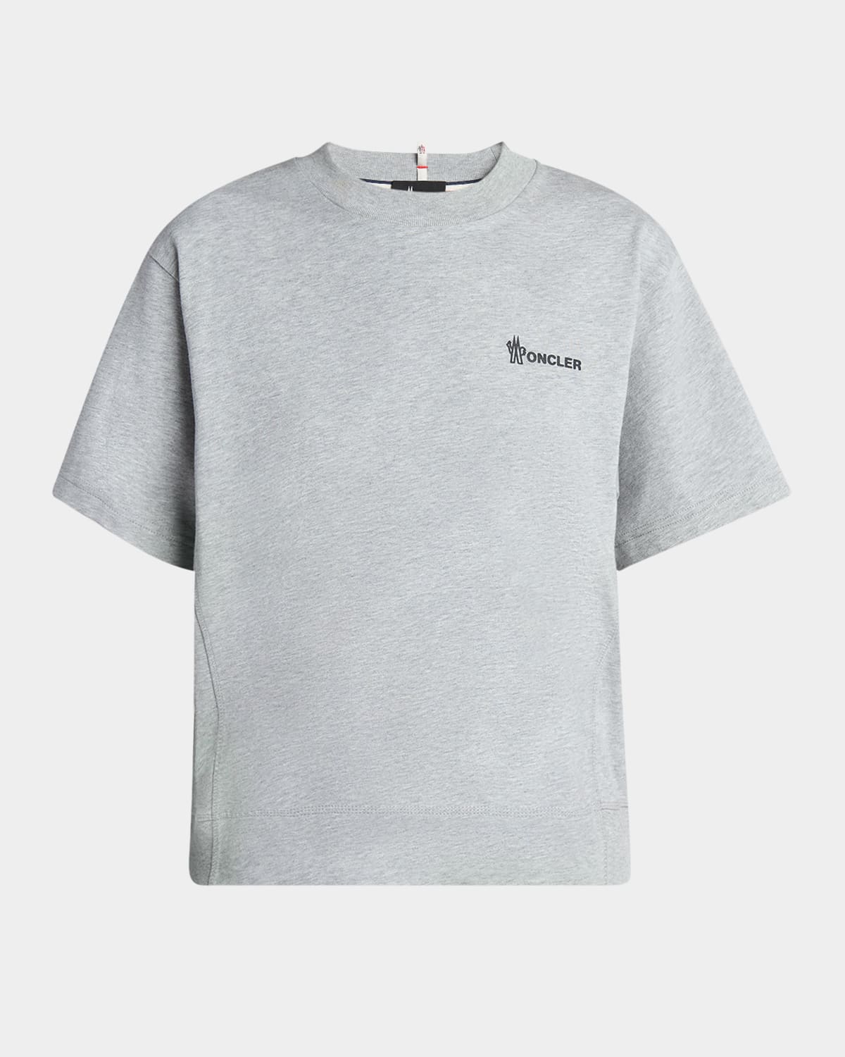 Moncler Logo-embossed Cotton T-shirt In Natural