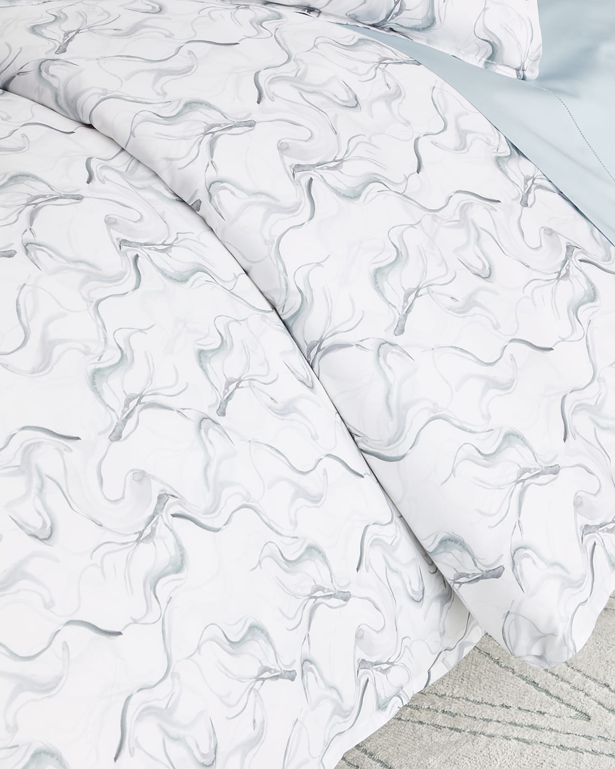 Sferra Muro Sateen Duvet Cover In Poolside