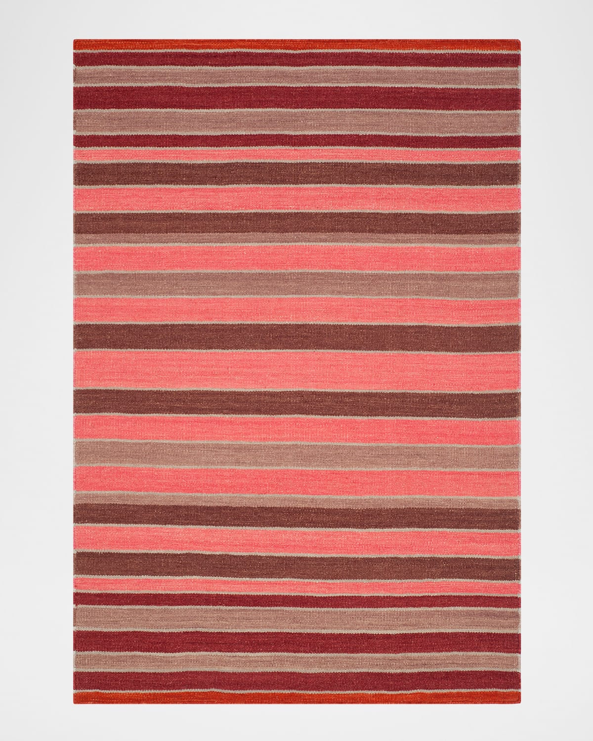Polo Ralph Lauren Barragan Stripe Hand Woven Rug In Blaze