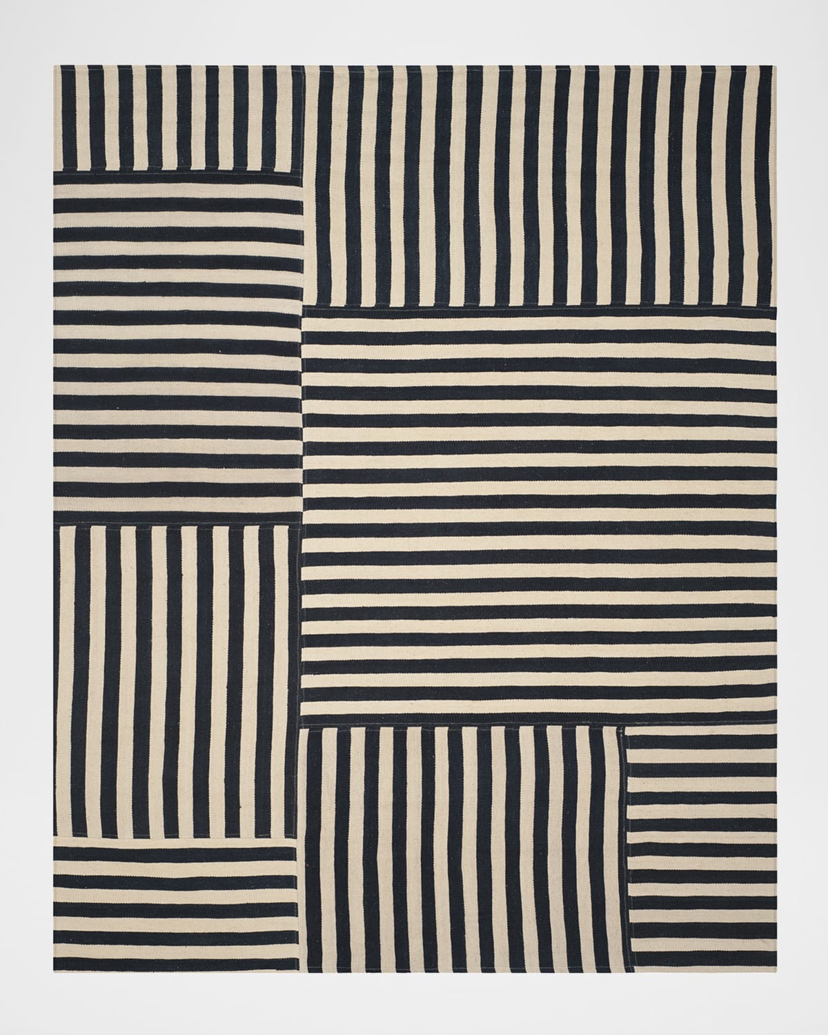 Polo Ralph Lauren Celeste Stripe Patch Hand Woven Rug In Cinder
