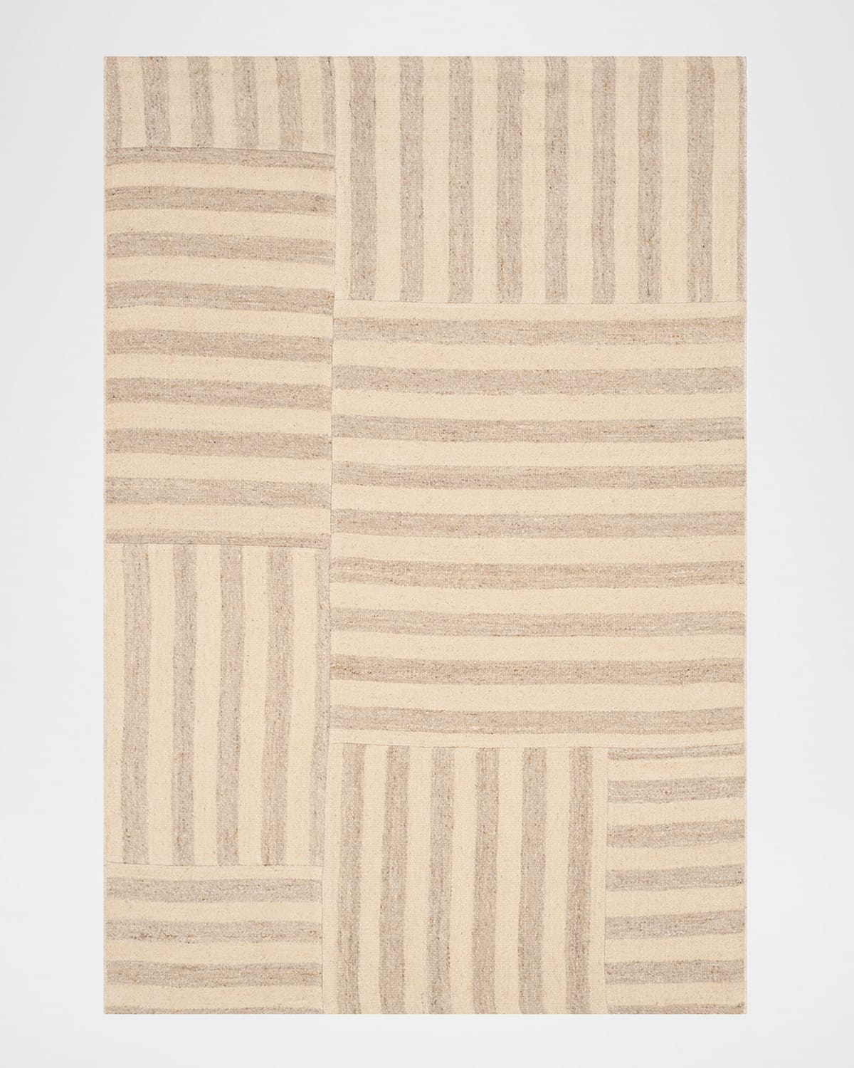 Polo Ralph Lauren Celeste Stripe Patch Hand Woven Rug In Dune