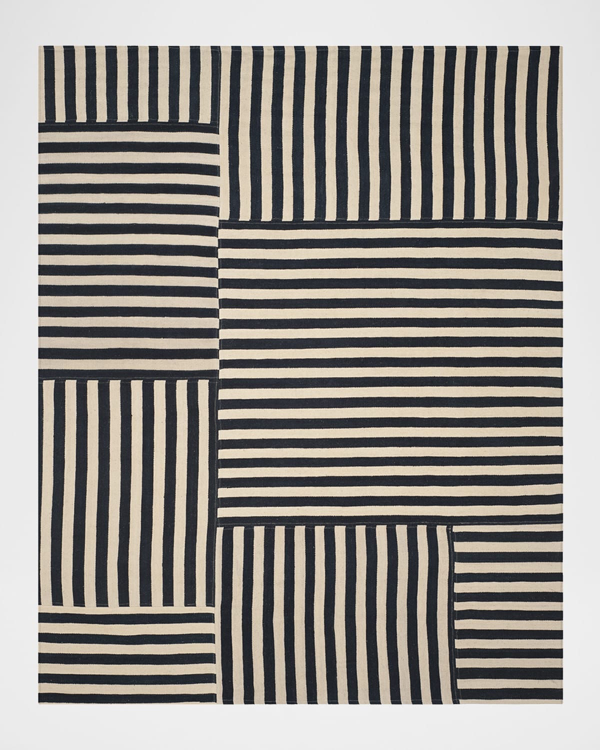 Polo Ralph Lauren Celeste Stripe Patch Hand Woven Rug In Cinder