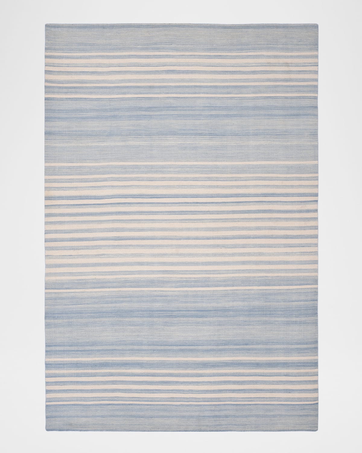 Polo Ralph Lauren Bluff Point Stripe Hand Woven Rug In Sky