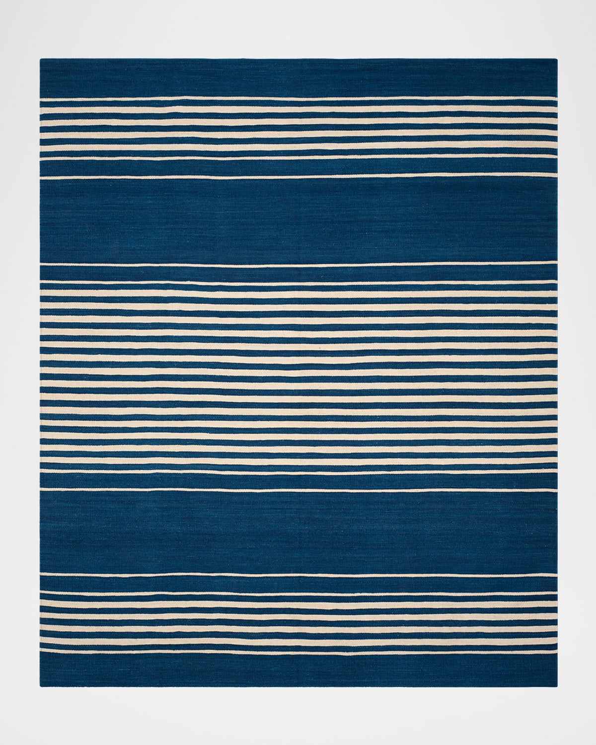 Polo Ralph Lauren Bluff Point Stripe Hand Woven Rug In Pacific