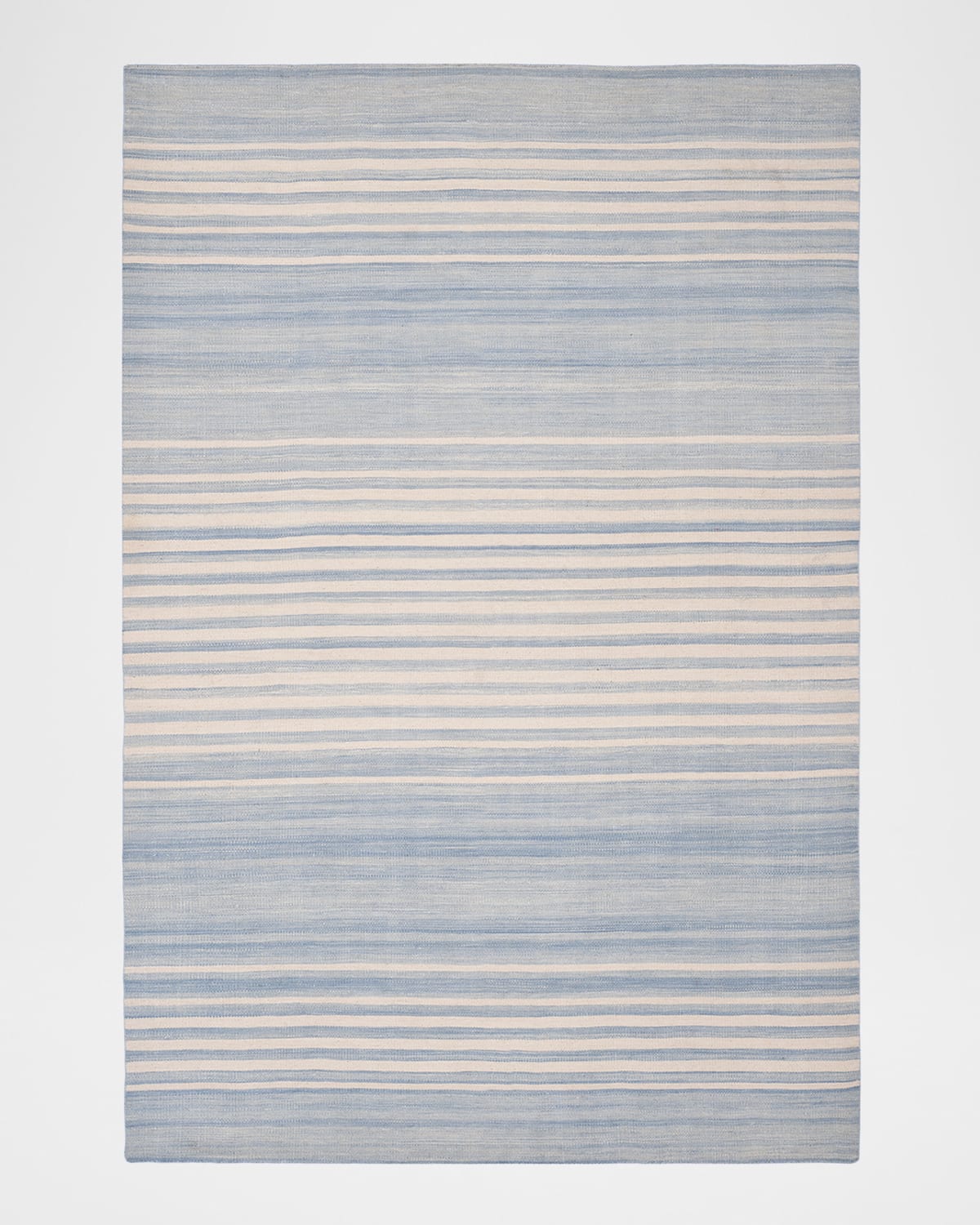 Polo Ralph Lauren Bluff Point Stripe Hand Woven Rug In Sky
