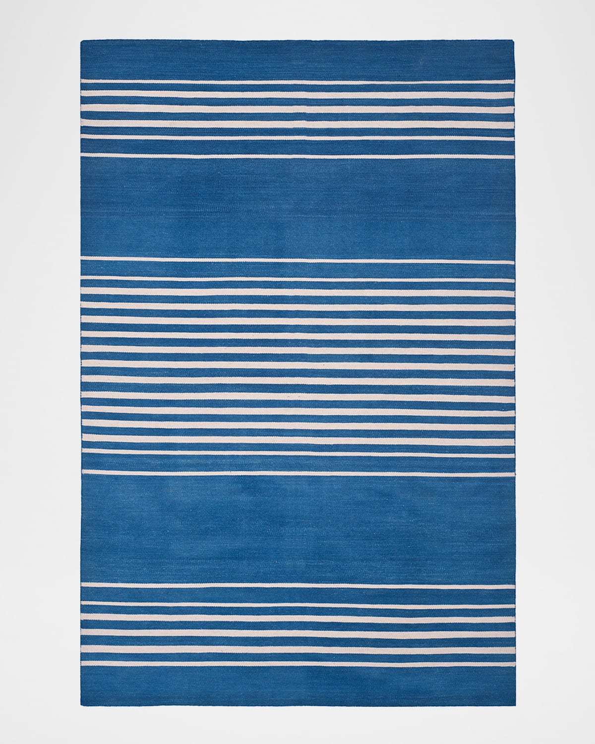 Polo Ralph Lauren Bluff Point Stripe Hand Woven Rug In Pacific