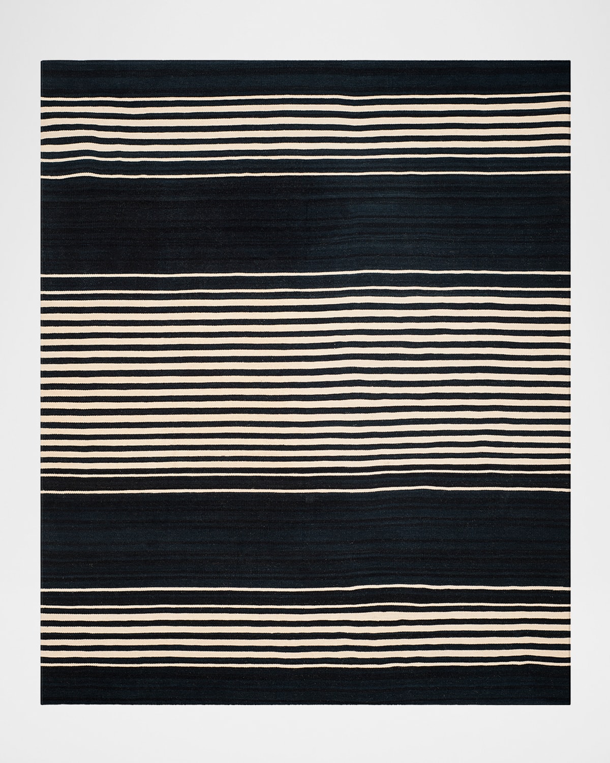 Polo Ralph Lauren Bluff Point Stripe Hand Woven Rug In Cinder