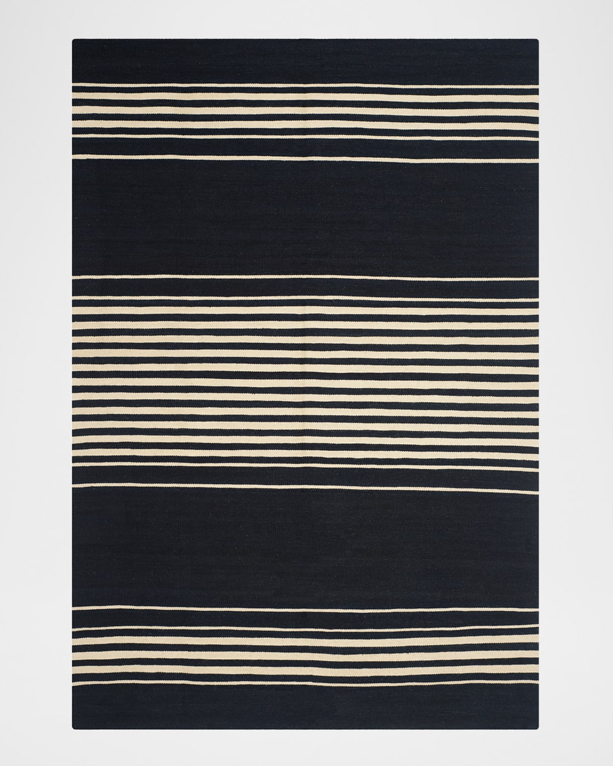 Polo Ralph Lauren Bluff Point Stripe Hand Woven Rug In Cinder