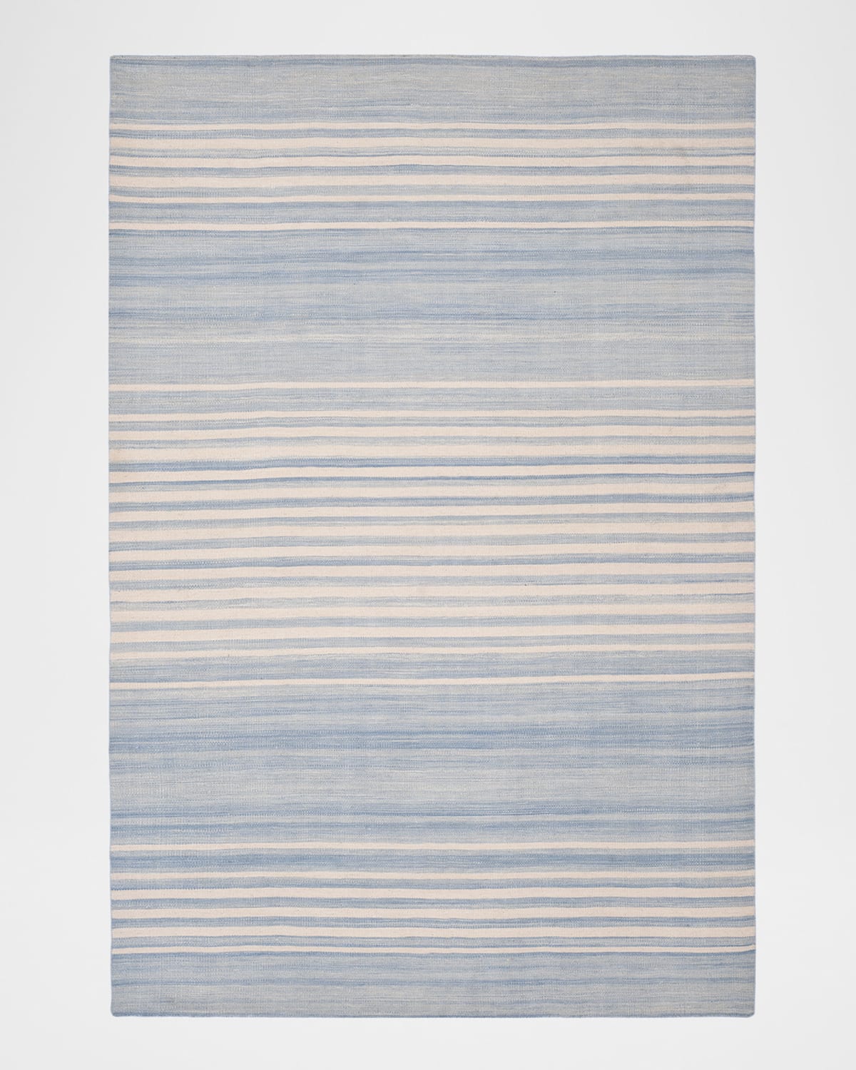 Polo Ralph Lauren Bluff Point Stripe Hand Woven Rug In Sky