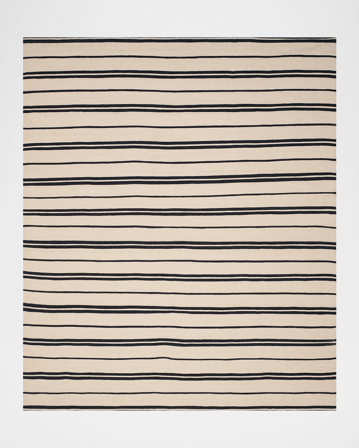 Polo Ralph Lauren Brett Stripe Flat-weave Rug In Cinder
