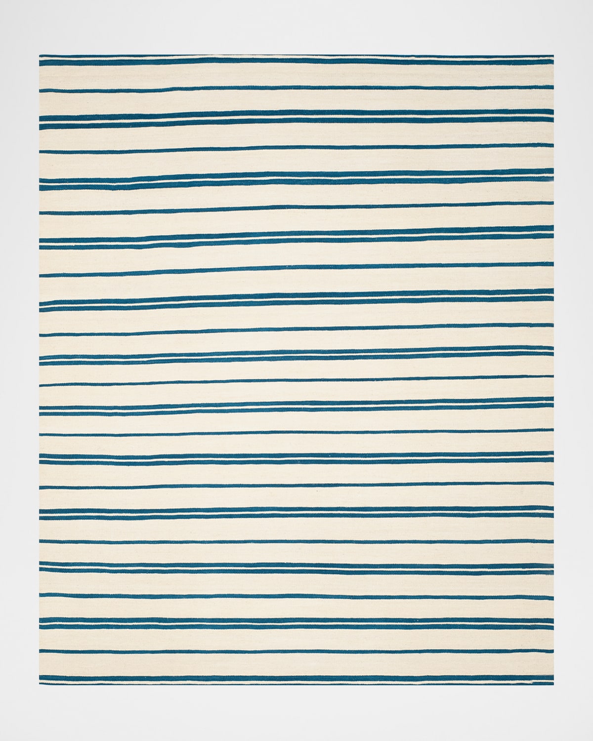Polo Ralph Lauren Brett Stripe Flat-weave Rug In Pacific