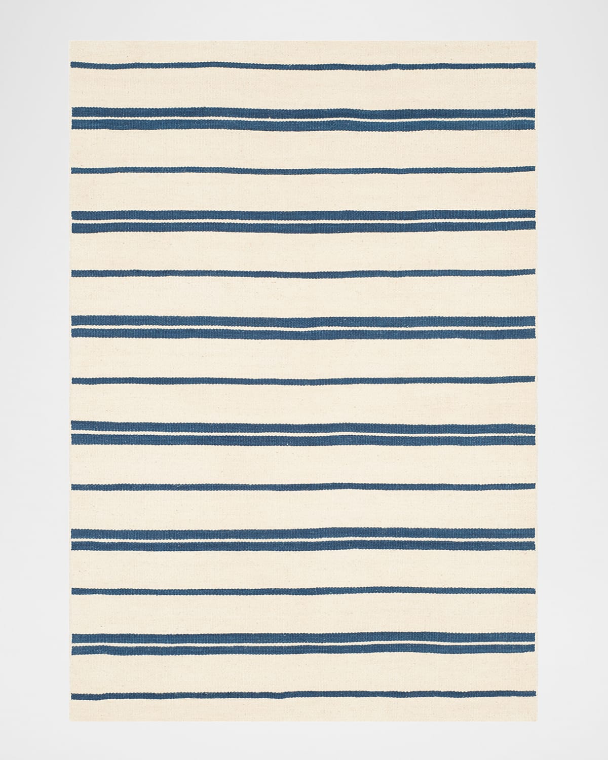 Polo Ralph Lauren Brett Stripe Flat-weave Rug In Pacific