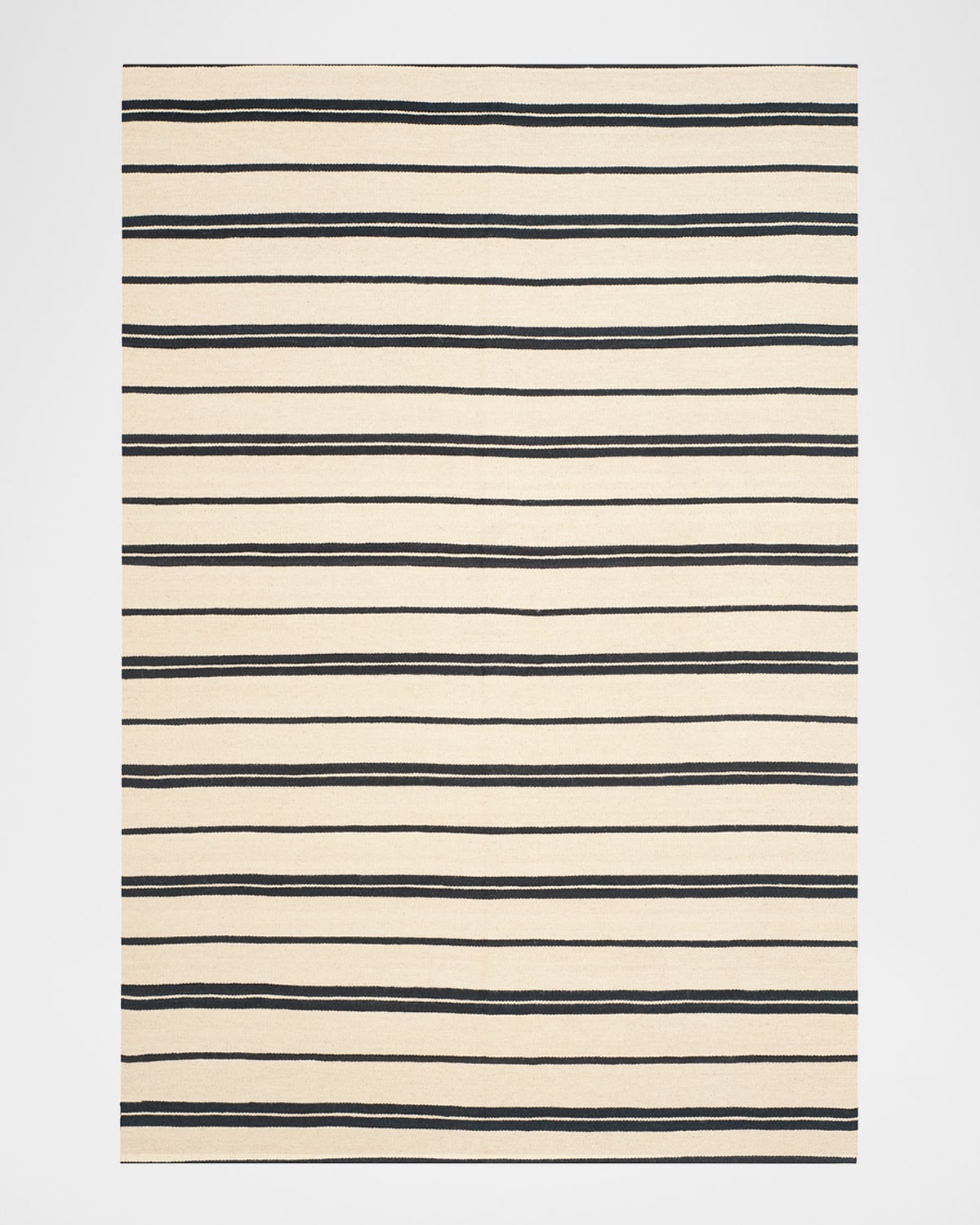 Polo Ralph Lauren Brett Stripe Flat-weave Rug In Cinder
