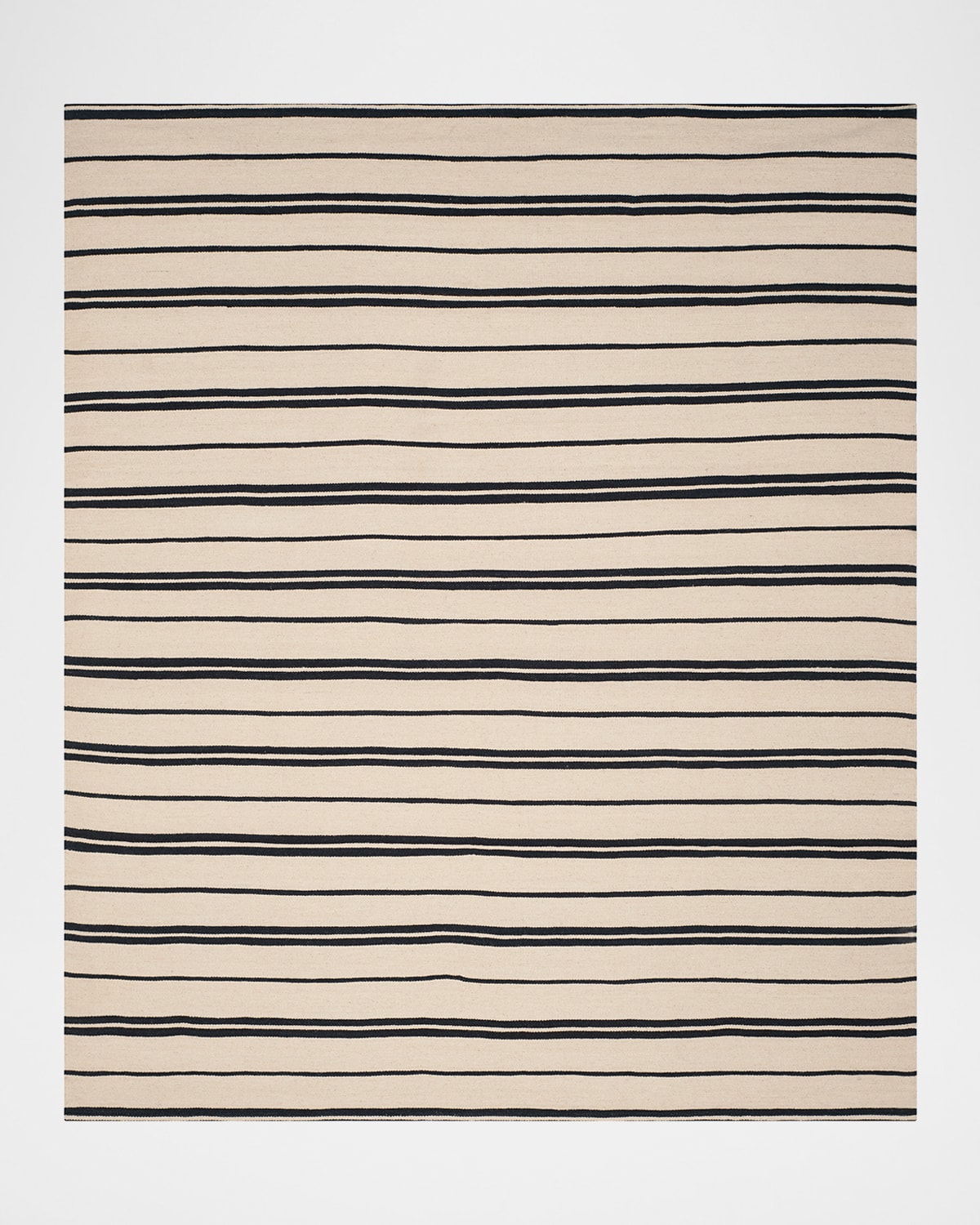 Polo Ralph Lauren Brett Stripe Flat-weave Rug In Cinder