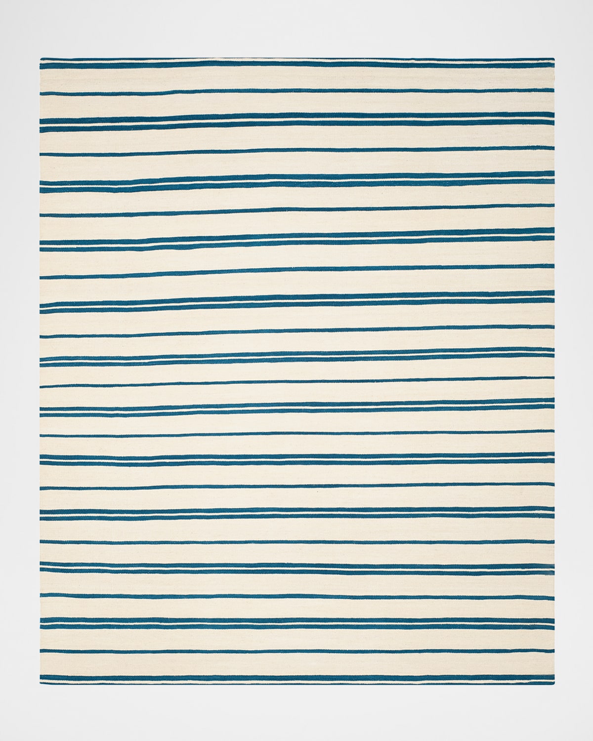 Polo Ralph Lauren Brett Stripe Flat-weave Rug In Pacific