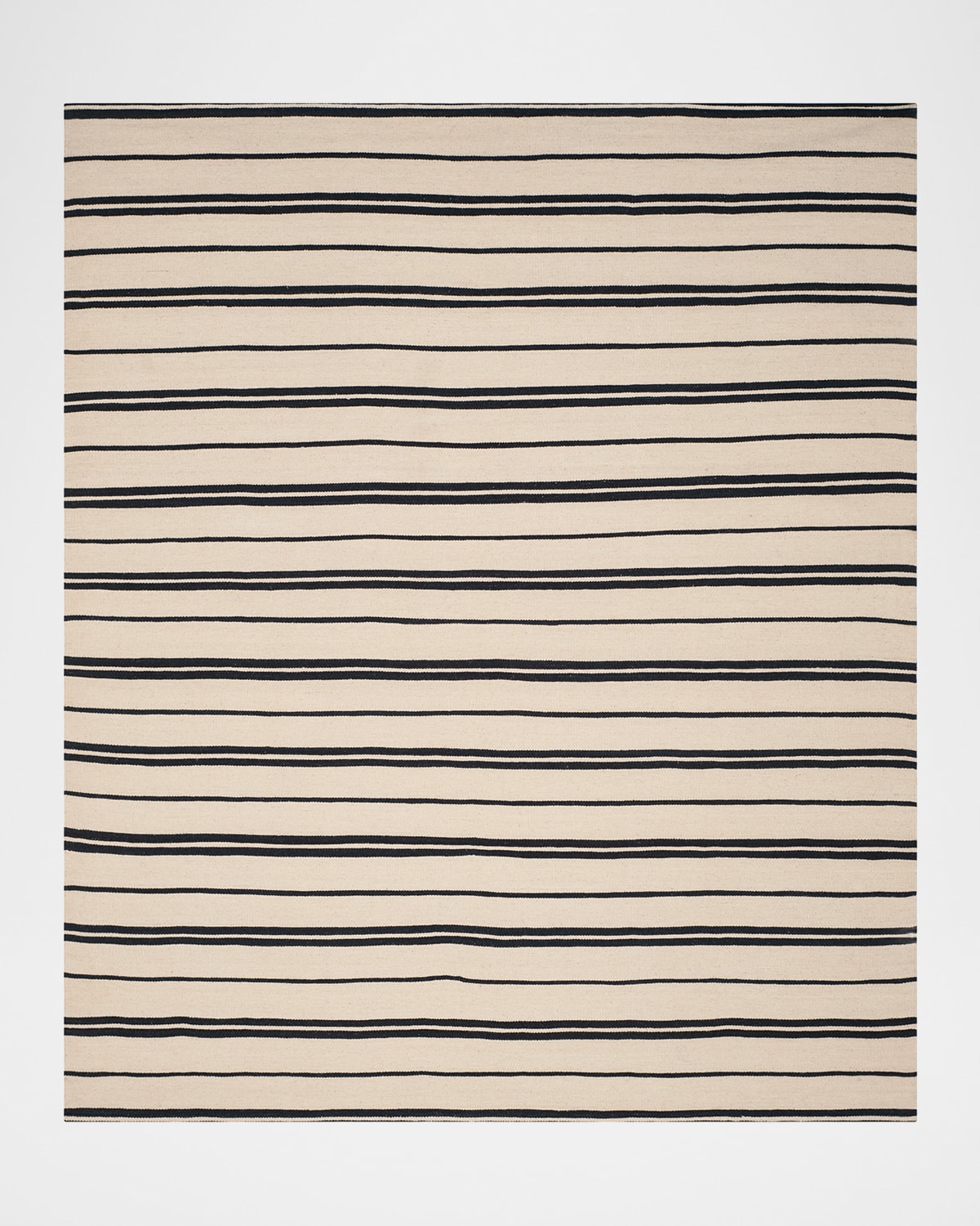 Polo Ralph Lauren Brett Stripe Flat-weave Rug In Cinder