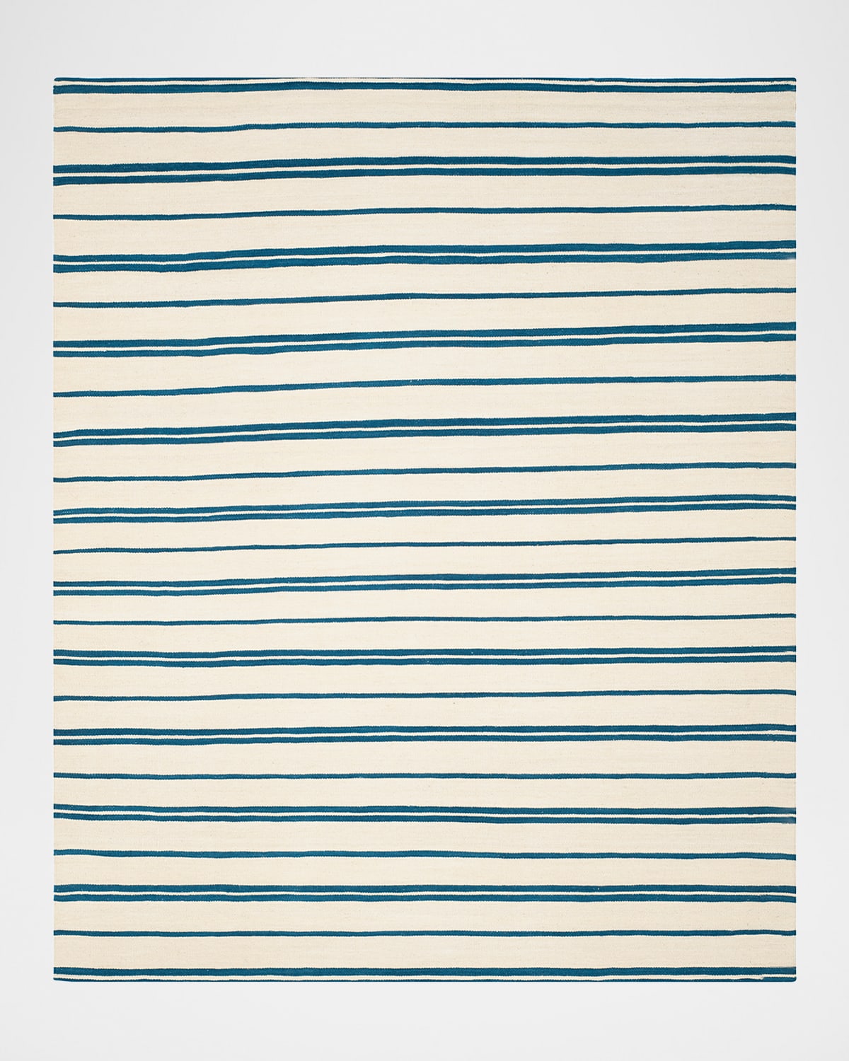 Polo Ralph Lauren Brett Stripe Flat-weave Rug In Pacific