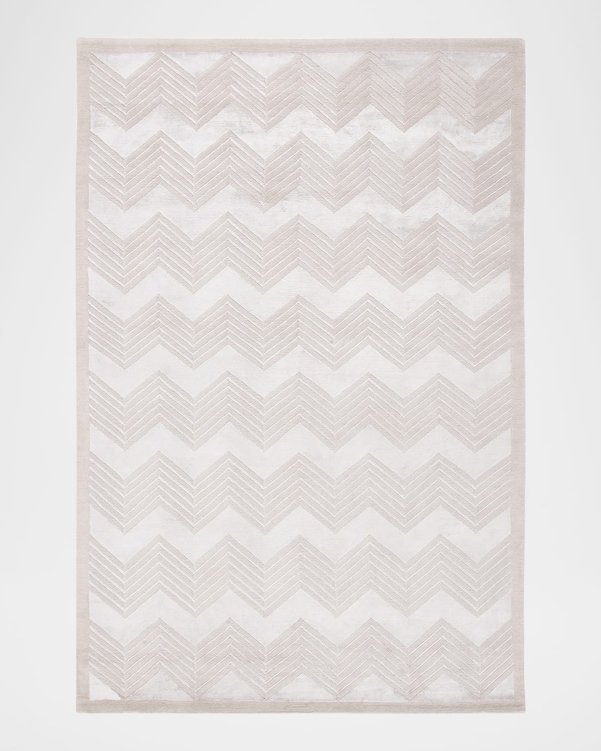 Polo Ralph Lauren Monroe Chevron Hand Knotted Rug In Sterling
