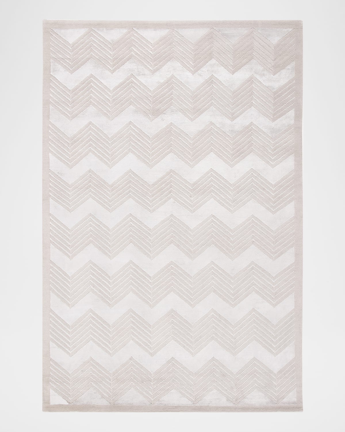 Polo Ralph Lauren Monroe Chevron Hand Knotted Rug In Sterling