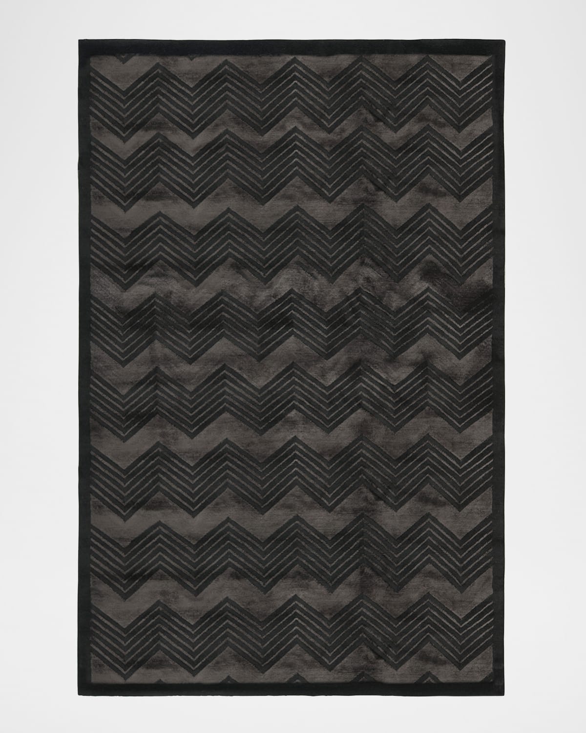 Polo Ralph Lauren Monroe Chevron Hand Knotted Rug In Onyx