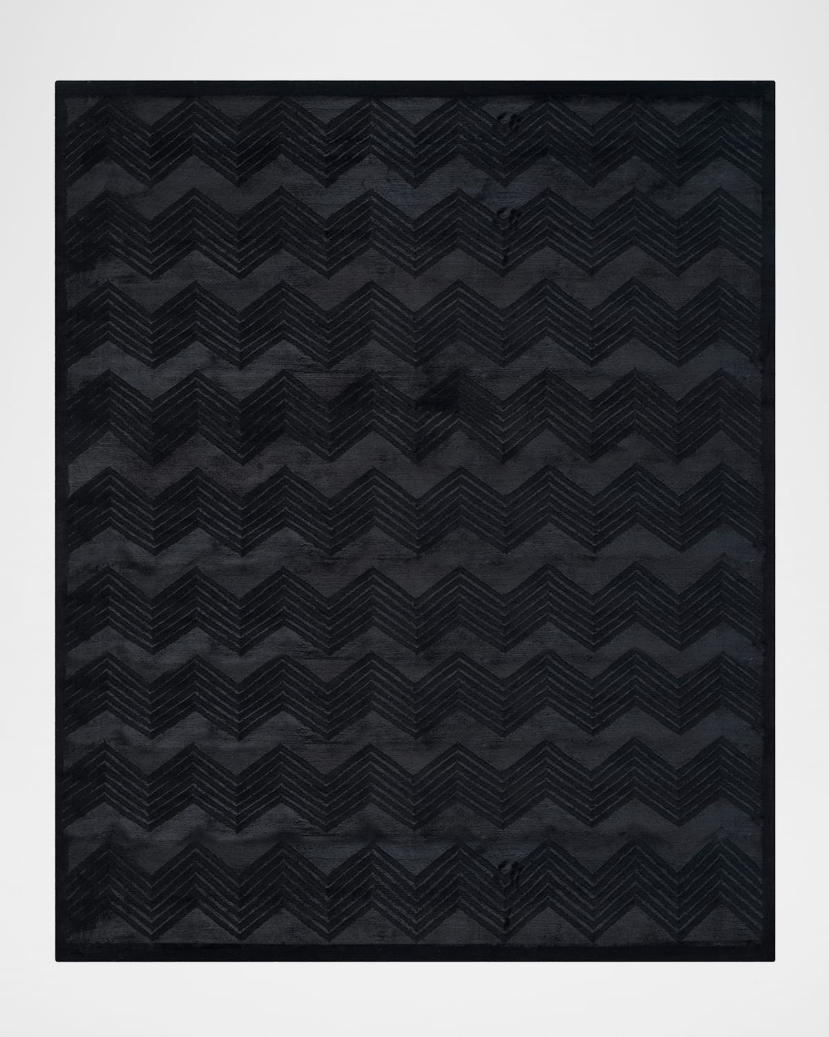 Polo Ralph Lauren Monroe Chevron Hand Knotted Rug In Onyx