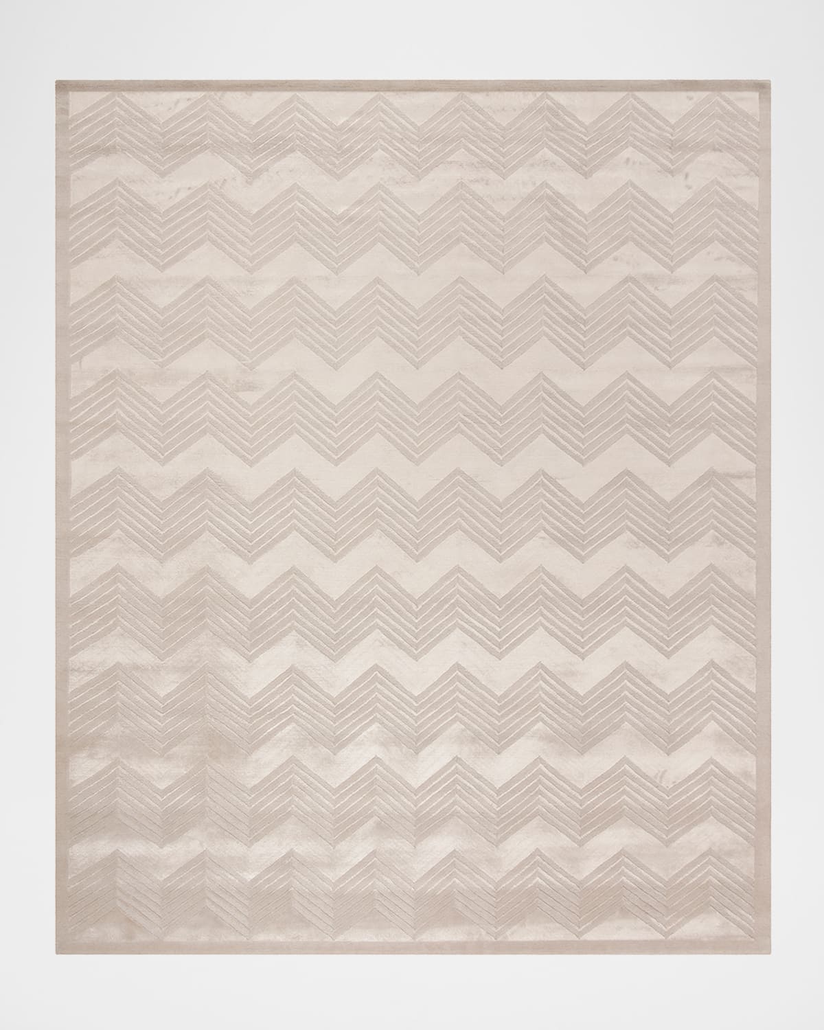 Polo Ralph Lauren Monroe Chevron Hand Knotted Rug In Sterling