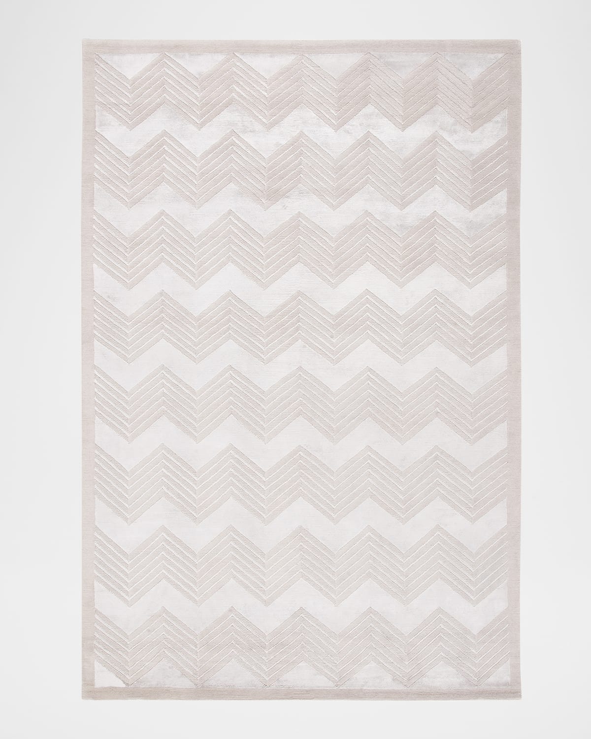 Polo Ralph Lauren Monroe Chevron Hand Knotted Rug In Sterling