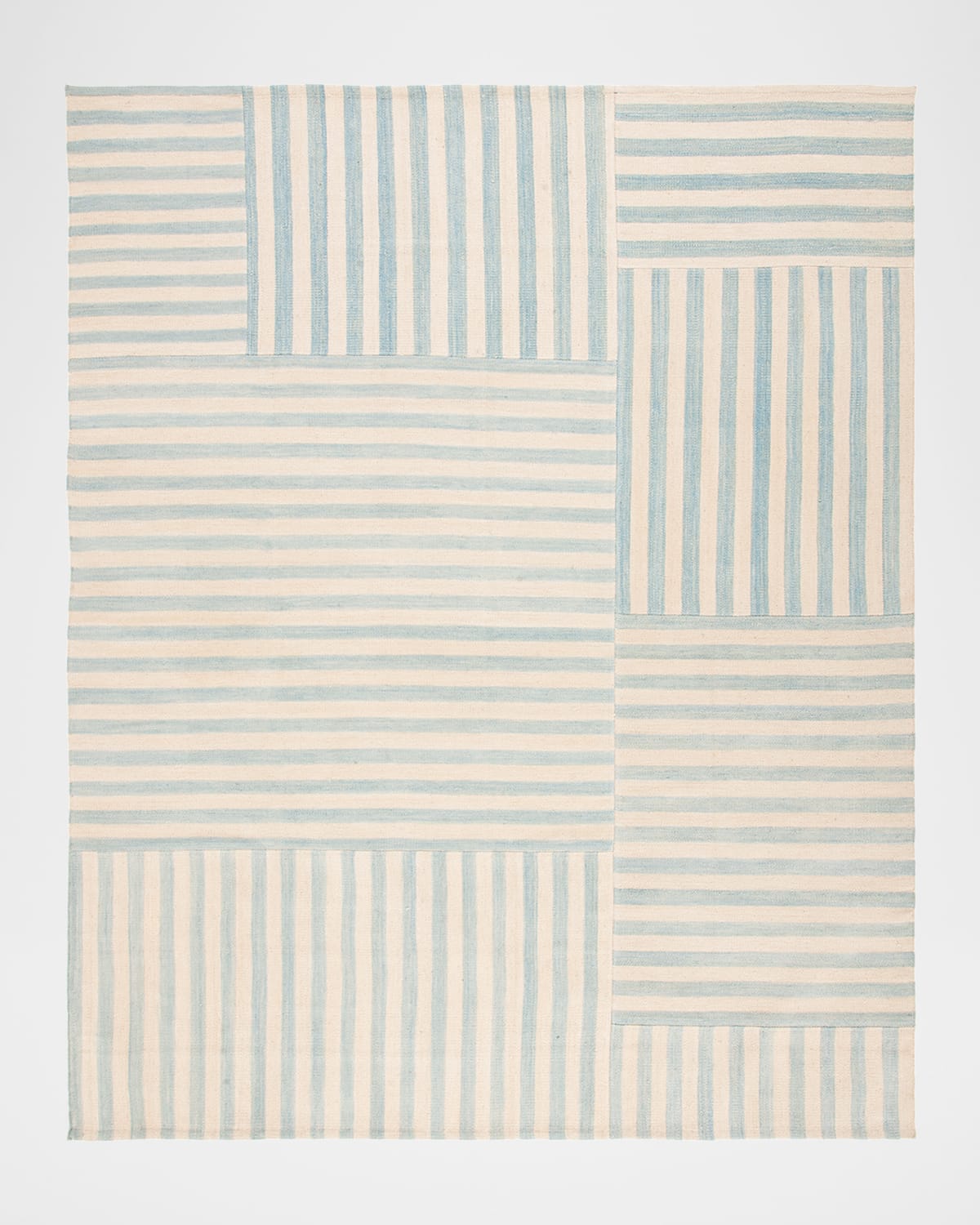 Polo Ralph Lauren Celeste Stripe Patch Hand Woven Rug In Sky