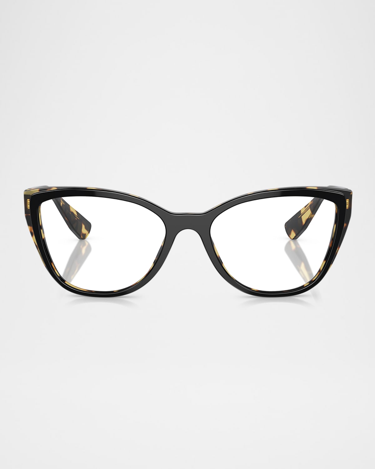 Miu Miu Womens Black Mu04sv Havana-frame Acetate Optical Glasses In Top Black