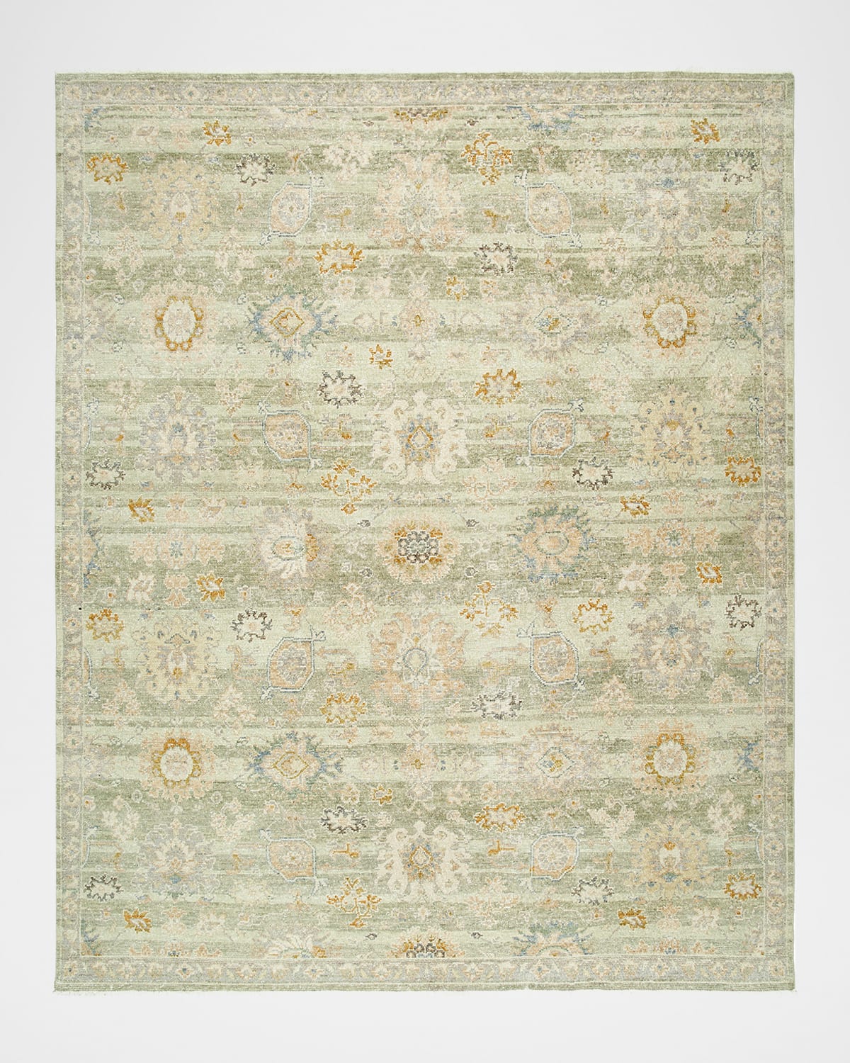Surya Rugs Anelka Hand-knotted Rug, 6' X 9' In Green/grey
