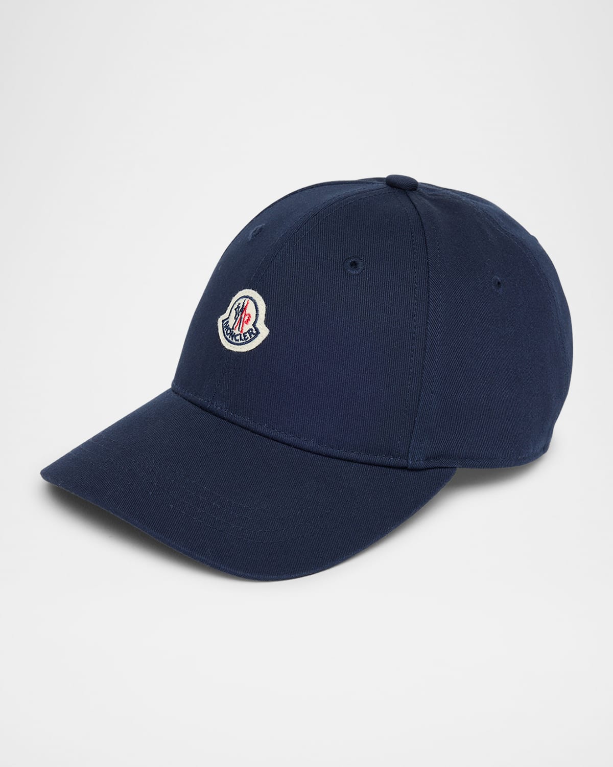Moncler Boy's Cotton Gabardine Logo Baseball Cap In Blue