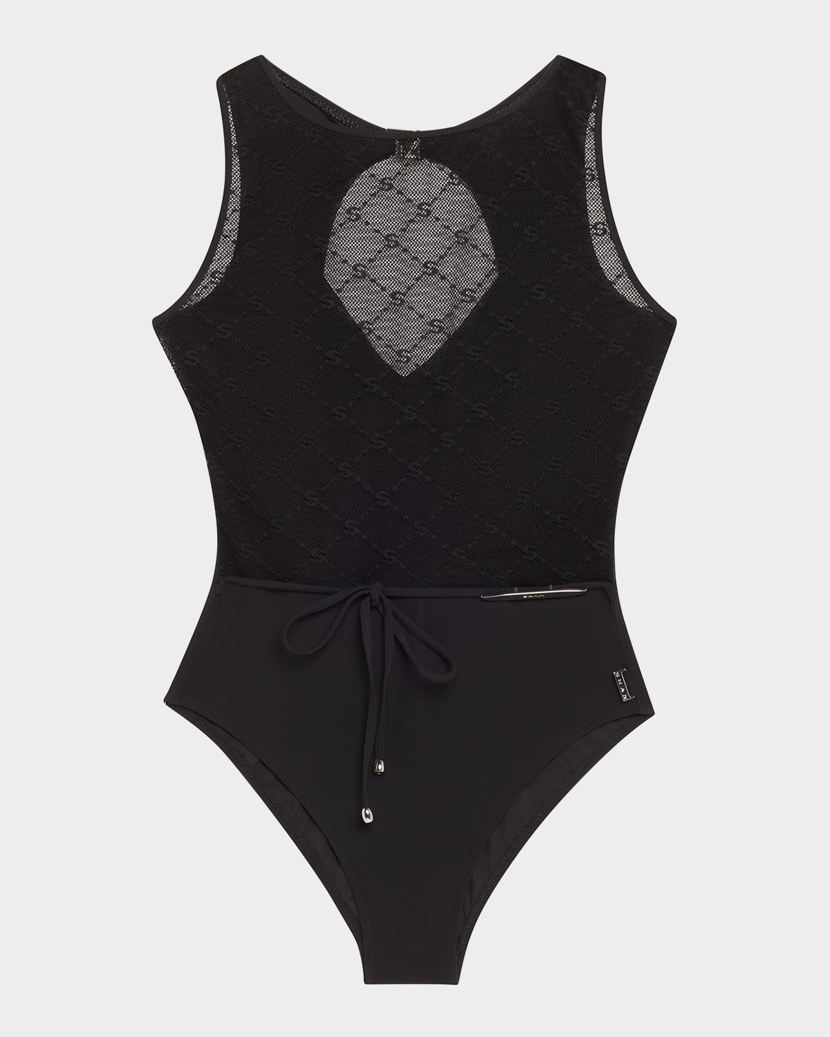 Mesh Belted One-Piece Swimsuit