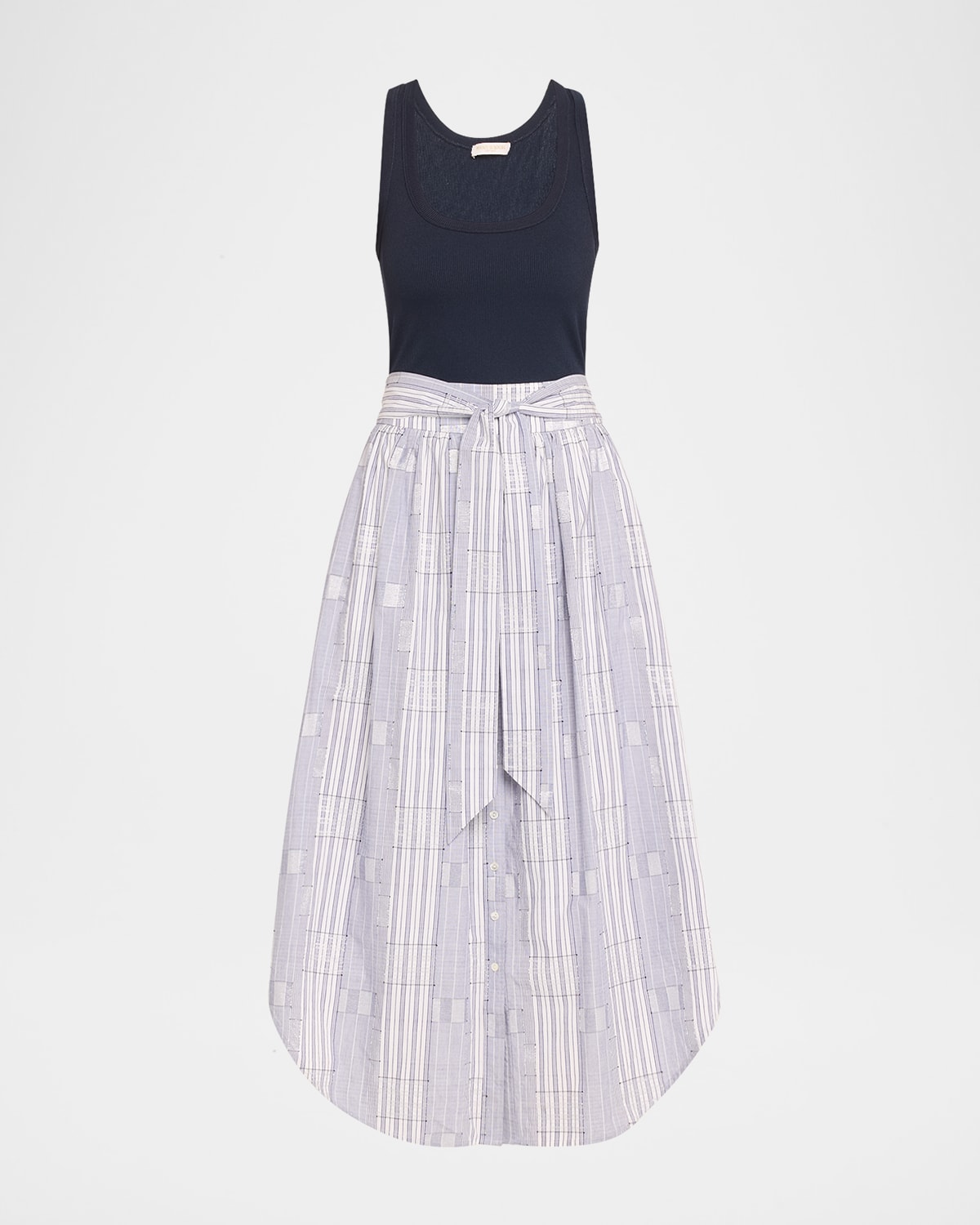 RAMY BROOK ARALYN COMBO MIDI TANK DRESS 