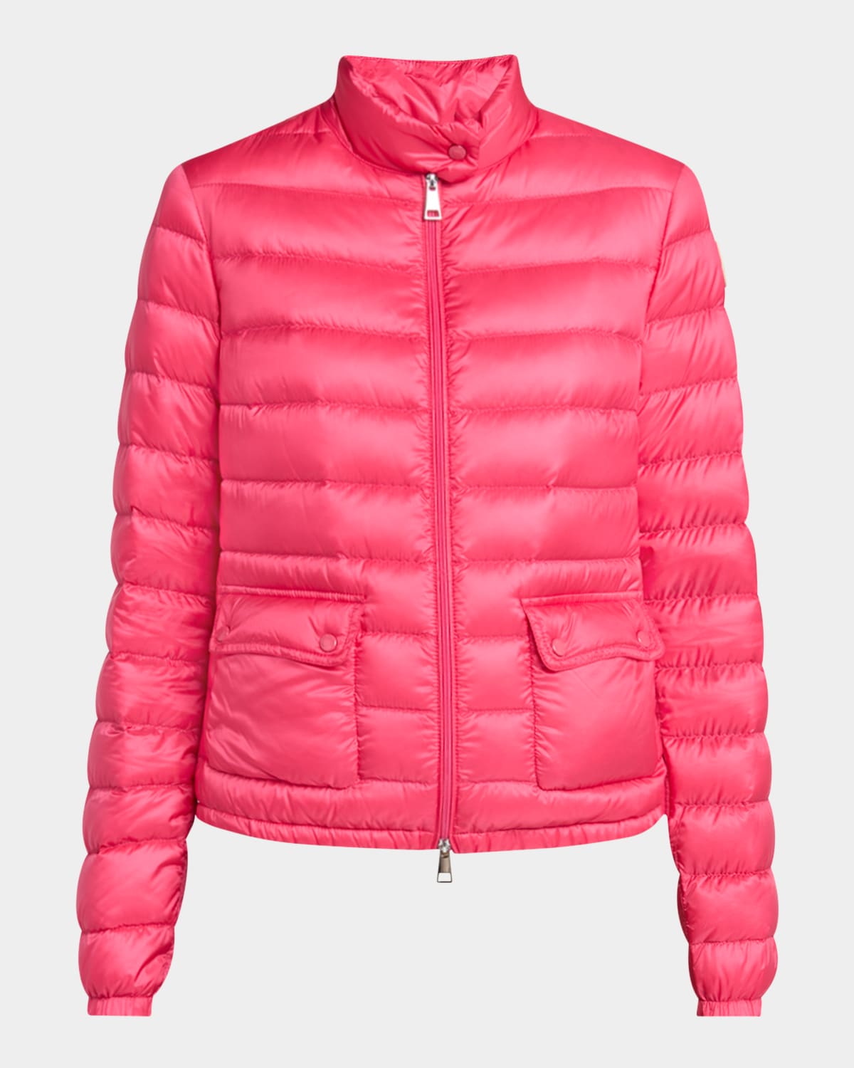 Moncler Lans Down Puffer Jacket In Bright Pink
