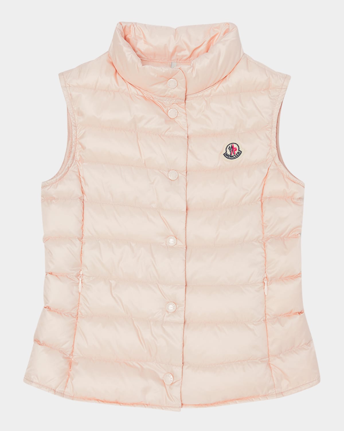Moncler Liane Nylon Down Vest In Light Pink