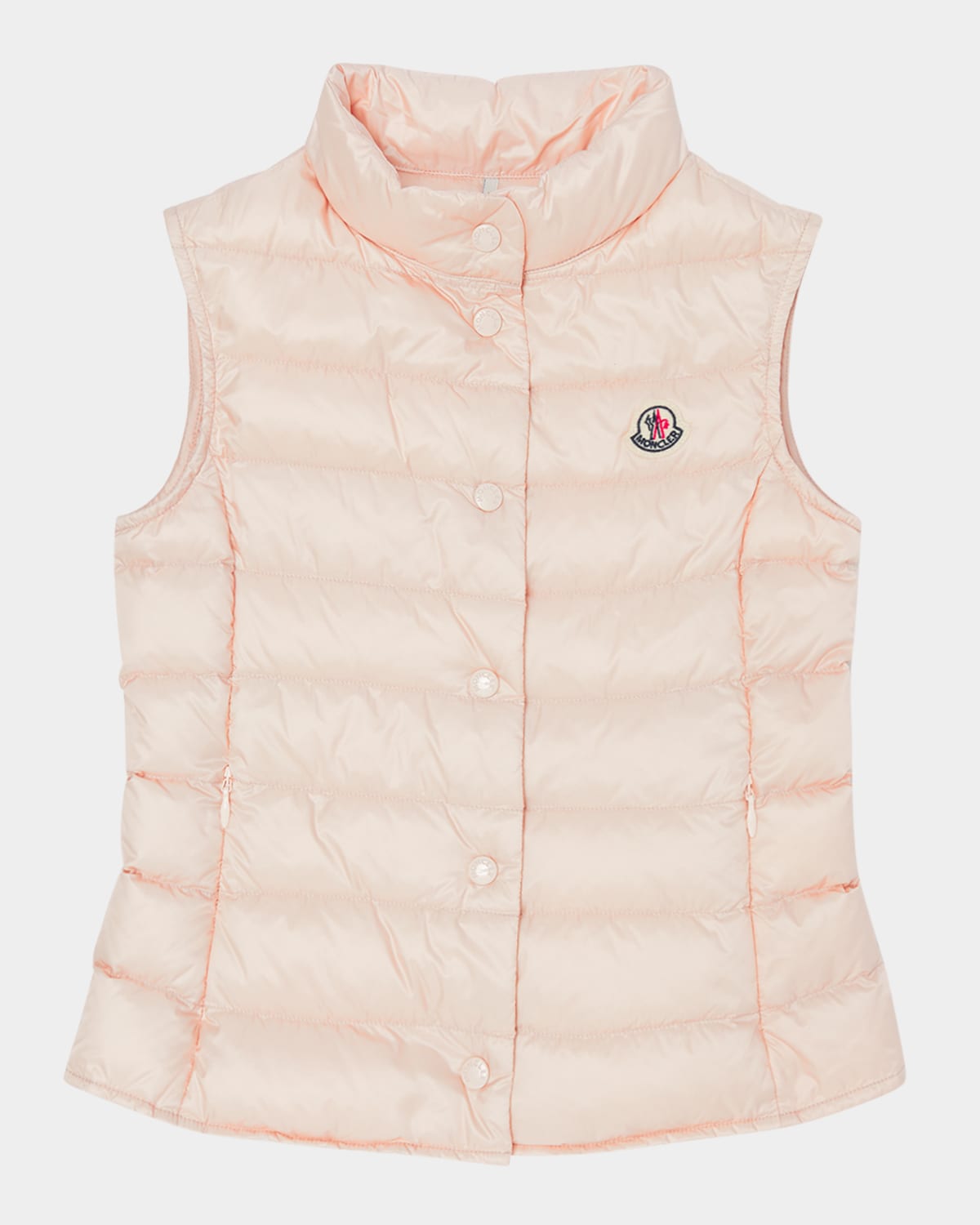 Moncler Liane Nylon Down Vest In Light Pink