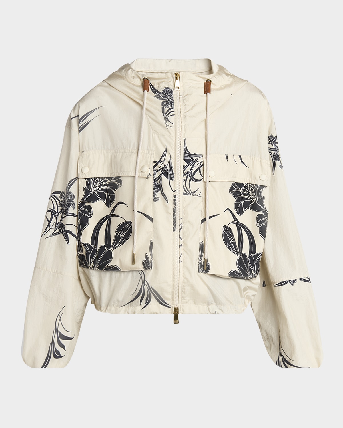 Sauvan Printed Short Parka
