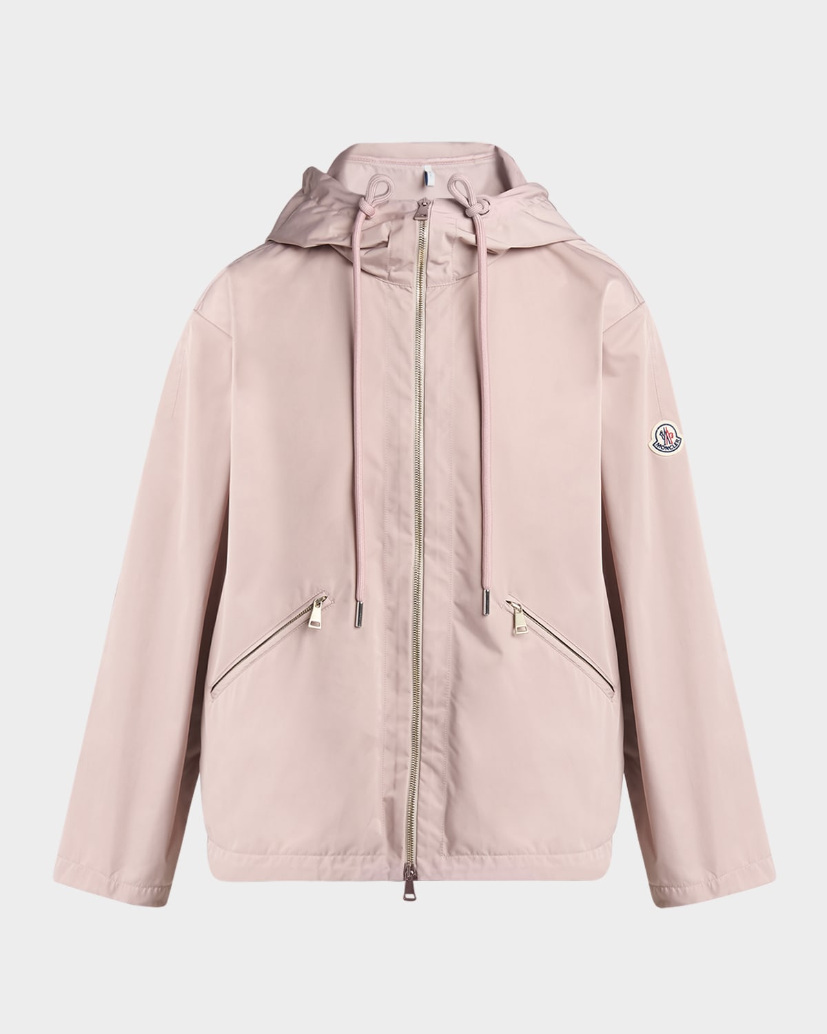 Moncler Cassiopea Hooded Jacket In Light Pink