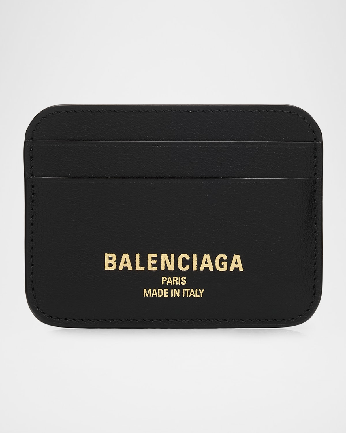 Balenciaga Cash 2.0 Leather Card Holder In 1000 Black