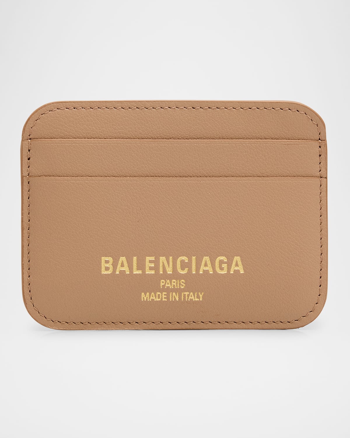 Balenciaga Cash 2.0 Leather Card Holder In 2621 Latte