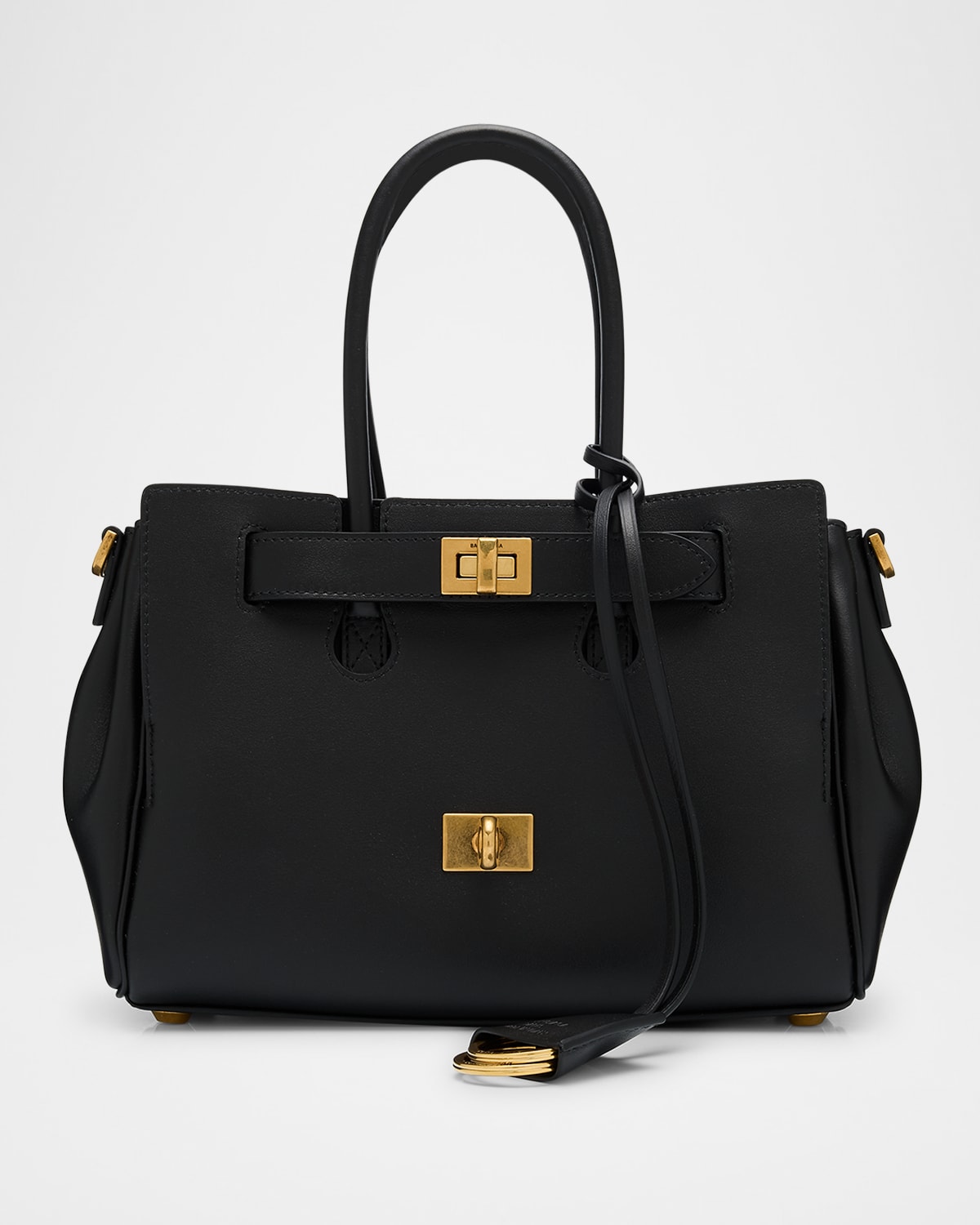 Balenciaga Bel Air Mini Leather Tote Bag In Black