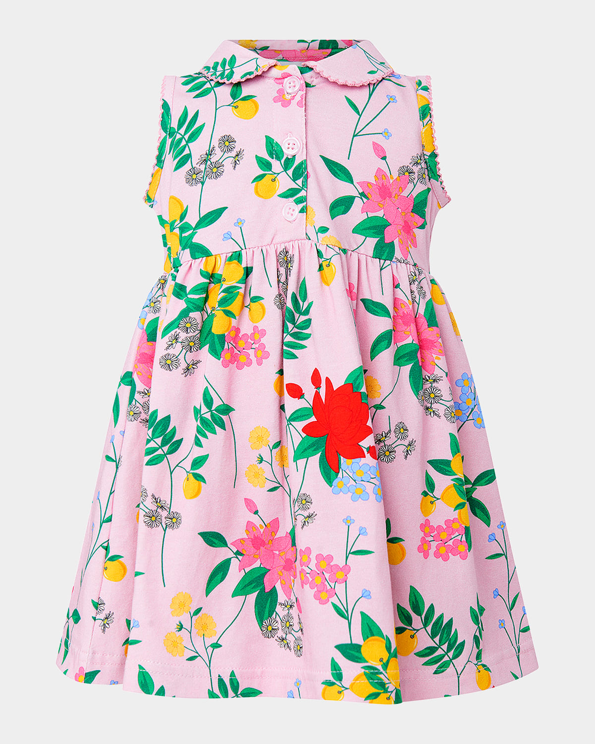Rachel Riley Botanical Floral Jersey Dress In Pink